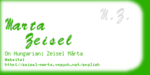 marta zeisel business card